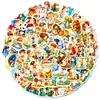 56 Novos Adesivos de Grafite de Mundo de Conto de Fadas Transfronteiriço, Estilo Cartoon Fofo, para Decorar Agendas, Desktops e Garrafas de Água