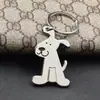 Llavero creativo de metal para hombre y mujer, llavero personalizado, colgante de perro brillante, regalo con logotipo de empresa