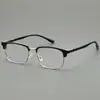 Monturas de Gafas Retro para Hombre Modernas Se Pueden Adaptar para Miopía Astigmatismo Con Receta Cara Redonda Monturas de Gafas de Media Montura para Mujer Cuadrado Ultraligero Montura Negra
