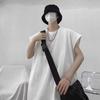 Chaleco de Color Sólido de Verano para Hombre Chaleco Deportivo Estilo Hong Kong Holgado Casual Ins Moderno Fondo Ropa Exterior Camiseta sin Mangas