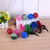 Juguetes para Gatos al por Mayor, Bolas con Cascabel Sonoro, Bolas Huecas de Dos Colores, Juguetes Interactivos de Autoentretenimiento para Mascotas, Bolas de Cascabel con Plumas de Doble Cabeza
