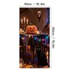 Fundo de Halloween Transfronteiriço Poliéster Estampado Caveira Cemitério Abóbora Pano Pendurado Decoração de Fotografia de Festa Fornecimento Direto do Fabricante