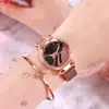 Sonido de sacudida más vendido imán Red social sonido de sacudida con cielo estrellado Reloj de mujer perezoso pequeño cisne reloj de dama una generación de cabello