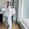 Conjunto de Top de Lunares Estilo Mori y Pantalones de Pierna Ancha para Niñas Verano Coreano Atuendo 2025 Nuevo Conjunto de Tres Piezas de Moda para Niños Mayores
