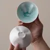 Xícara de chá cristalina de alta temperatura da moda, xícara de mestre, xícara de degustação de chá estilo japonês, xícara individual única, conjunto de chá Kung Fu, pequeno recipiente para chá