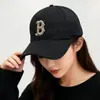 Gorra de Béisbol de Ala Dura Ampliada y Profundizada para Hombres y Mujeres, Estilo Coreano con Bordado 3D Letra B, Gorra Versátil y Adelgazante para la Cara para Hombres