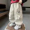 Pantalones de Trabajo para Niños Primavera y Otoño 2026 Nuevo Estilo Coreano Frescos Modernos Casuales para Bebés y Niños Pequeños Comercio Exterior
