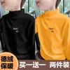Y2146# Camiseta Joker De Rong Boys Gola Semialta Camiseta Básica Outono/Inverno Camiseta de Manga Longa Desenho Animado Infantil Lazer Masculino Tendência