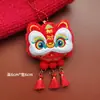 Pingente Boneco Leão com Franjas Estilo Ano Novo Original, Brinquedo Acessório Fofo de Pelúcia Estilo Chinês, Enfeite Pendente para Decoração de Bolsa