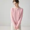 Cárdigan de punto de cachemira con retazos de encaje francés para mujer, suéter jacquard de un solo botón para otoño/invierno 2026, suave y cálido