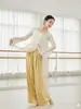 3706 Ropa de Baile para Mujer, Práctica de Danza Moderna para Adultos Manga Larga Rosa Mariposa Malla Top de Danza Clásica China