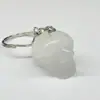 Cristal natural 1 pulgada llavero calavera colgante adornos accesorios de Halloween regalo divertido decoración oscuro