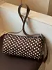 Bolsa de lunares de nicho súper popular para primavera y verano para mujer 2026 Nuevo Bolso cruzado versátil retro Bolso de un solo hombro de axila Bolso cilíndrico