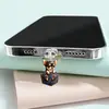 1 Peça Fofo Cachorrinho Acrílico Plug de Proteção contra Poeira para Celular, Adequado para Conector Iphone/Tipo-C