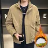 Chaqueta de trabajo de otoño e invierno talla grande con cuello alto, prenda exterior versátil para hombre, ropa de hombre, alta calidad, punk, guapo, más algodón, más algodón grueso, chaqueta acolchada, abrigo de algodón