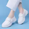 Zapatos de Enfermera Bajos Transpirables de Suela Plana para Mujer, Transfronterizos, Antiolor, Antifatiga, Antideslizantes, de Boca Baja, Zapatos de Una Sola Pieza de Suela Suave, Zapatos Blancos