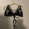Biquíni Punk Transfronteiriço com Strass Colorido Sólido Sexy Retrô Moda de Rua Americana Ins