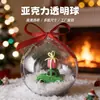 Bola de Acrílico Bola Oca Transparente Enfeite para Pendurar na Árvore de Natal Decoração de Feriado Presente Bola de Natal de Plástico Bola de Enfeite para Pendurar de Plástico