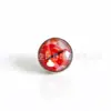 Aleación de Titanio F136 Estilo Goteo de Aceite Ojo Maligno Morado Piercing para Lengua 7mm Stud para Oreja Joyería Piercing