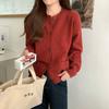 Suéter Corto Suave y Holgazán Estilo 2025 Nuevo Otoño e Invierno para Mujer Estilo Coreano Suelto Manga Larga Cárdigan Tejido Top