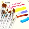 Set de Pinceles para Pintura Artística Pinceles Profesionales Digitales para Pintura al Óleo Plumas para Pintura Facial Plumas de Acuarela Gouache de 10 Piezas