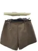 Pantalones de pierna ancha para exteriores, Pantalones tipo boot para otoño e invierno 2024, Shorts grises de línea A petite para mujer, Adelgazantes de cintura alta versátiles de lana