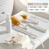 Escova de Garrafa Dobrável Portátil Dupla Face Escova de Limpeza para Mamadeira de Bebê Escova de Silicone para Chupeta Caixinha de Armazenamento para Viagem