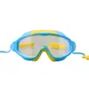 Gafas de natación para niños con marco grande, alta definición, impermeables y antivaho, tapones para los oídos de silicona integrados para niños y niñas, gafas de natación transfronterizas