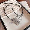 Collar con peine de girasol Oni, mismo estilo, colgante vintage para mujer, diseño de nicho, plata, Corea del Sur, nuevos accesorios para suéter