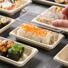 Caja de embalaje de sushi degradable, caja de sushi desechable, caja de sashimi japonesa para llevar, caja de embalaje rectangular de alta gama