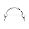 Piercing de labio Jiangtai F136 de titanio transfronterizo más vendido, aro dentado, cono puntiagudo, joyería para piercing corporal de aleación de titanio G23, piercing de labio de cono puntiagudo
