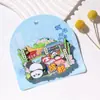 Nuevo Punto de Referencia Creativo de Chengdu Imán de Refrigerador de Panda de Madera Tridimensional Giratorio Conmemorativo de Viaje Souvenir Magnético Cultural y Creativo