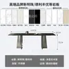 Mesa de Comedor Rectangular de Lujo con Piedra y Base de Acero Inoxidable Foshan Furniture Villa, Sensación de Alta Gama, Mesa de Comedor para el Hogar, Mesa de Comedor Grande Plana para el Piso