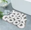 Temu Felpudo Creativo Letra Cachemira Sintética para Piso Baño Antideslizante Felpudo de Entrada Pasillo Felpudo para Piso