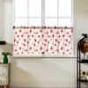 1 Pieza Cortina Corta con Patrón Multicolor Cortina de Cocina Media Cortina Decoración Transfronteriza para Ventana Pequeña Navidad Algodón Poliéster