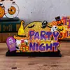 Adornos de Madera de Halloween Transfronterizos, Decoraciones Creativas para Fiestas del Festival de Fantasmas, Productos Populares, Suministros Festivos de Calabaza, Accesorios de Atmósfera