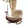 Nueva mecedora de balcón, mecedora de ocio para uso en el hogar, silla sofá perezoso para adultos, silla mecedora para dormir con forma de huevo, mecedora individual, de madera