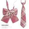 Pajarita a Cuadros Estilo Japonés JK para Niñas, Corbata de Lazo sin Nudo Estilo Escolar para Fotos de Graduación, Camisa de Uniforme Marinero para Niños