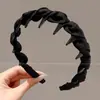 Faixa de Cabeça Marrom Ondulada para Mulheres, Uso Diário, Antiderrapante, com Dentes, para Lavar o Rosto, Acessório de Cabelo