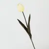 Tulipanes Artificiales de Gama Alta Flores Falsas Tulipanes de Huevo de Tallo Largo de Otoño Mesa de Comedor Decoración de Boda Adornos de Ramo Venta al por Mayor para Exportación