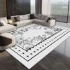 Estilo francés lujo ligero sala de estar alfombra completa blanco y negro abstracto minimalista sofá mesa de centro alfombra cama y desayuno dormitorio manta de mesita de noche