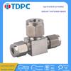 Conexão de Ferrule de Aço Inoxidável 304, Conexão T de Diâmetro Igual Redutor, Conexão T de Ferrule Tdpc