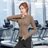 Chamarra de Fitness Estilo Otoño con Cremallera Celebridad de Internet para Mujer, Cremallera, Adelgazante, Secado Rápido, Manga Larga, Ajustada, Ropa Deportiva de Yoga, Top