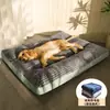 Esterilla para Mascotas con Textura de Pana Rayada Tridimensional, Engrosada y Extraíble para Lavar, Adecuada para Perros Medianos y Grandes