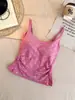 2057 # Camisola única con estampado de lazo y fruncidos para mujer, adelgazante y que realza la figura con copas en el pecho y hermoso diseño en la espalda