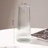 Jarrón de cristal en forma de cono, estilo ins nórdico, jarrón transparente grande y simple para bambú hidropónico, decoración de arreglo floral de escritorio y sala de estar