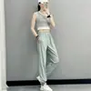 Pantalones deportivos de verano para mujer, ligeros y transpirables, hechos de seda helada, secado rápido, nuevo estilo primavera y otoño, corte holgado, adelgazantes, pantalones casuales con puño