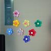 Hyun-Hyun-Hyun-Hyun-Hyun Flor Pequena Adesivo de Geladeira Argila Macia Flor Pequena Hyun-Hyun-a-Hyun Cor Flor Colorida Adesivo Magnético de Geladeira Decorações para Casa