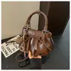 Bolsa de mão de bolinhas para mulheres, grande capacidade, novo estilo de verão 2026, bolsa de ombro simples e casual, bolsa de axila com laço, bolsa para o dia a dia