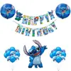 Nuevo Bebé Estrella stitch Dibujo Animado Dibujo Animado traje de globos de aluminio decoración de fiesta de cumpleaños juguetes para niños